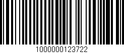Código de barras (EAN, GTIN, SKU, ISBN): '1000000123722'