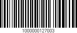 Código de barras (EAN, GTIN, SKU, ISBN): '1000000127003'