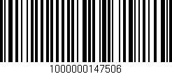Código de barras (EAN, GTIN, SKU, ISBN): '1000000147506'