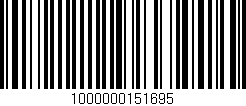 Código de barras (EAN, GTIN, SKU, ISBN): '1000000151695'