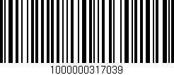 Código de barras (EAN, GTIN, SKU, ISBN): '1000000317039'