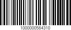 Código de barras (EAN, GTIN, SKU, ISBN): '1000000564310'