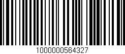 Código de barras (EAN, GTIN, SKU, ISBN): '1000000564327'