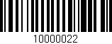 Código de barras (EAN, GTIN, SKU, ISBN): '10000022'