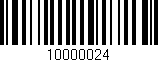 Código de barras (EAN, GTIN, SKU, ISBN): '10000024'