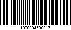 Código de barras (EAN, GTIN, SKU, ISBN): '1000004500017'