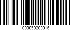 Código de barras (EAN, GTIN, SKU, ISBN): '1000059200016'