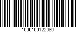 Código de barras (EAN, GTIN, SKU, ISBN): '1000100122960'