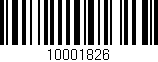 Código de barras (EAN, GTIN, SKU, ISBN): '10001826'