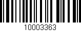 Código de barras (EAN, GTIN, SKU, ISBN): '10003363'