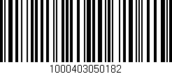 Código de barras (EAN, GTIN, SKU, ISBN): '1000403050182'