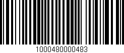 Código de barras (EAN, GTIN, SKU, ISBN): '1000480000483'