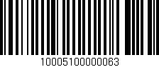 Código de barras (EAN, GTIN, SKU, ISBN): '10005100000063'