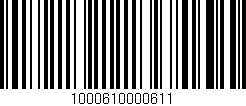Código de barras (EAN, GTIN, SKU, ISBN): '1000610000611'