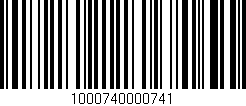 Código de barras (EAN, GTIN, SKU, ISBN): '1000740000741'
