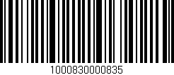 Código de barras (EAN, GTIN, SKU, ISBN): '1000830000835'