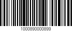 Código de barras (EAN, GTIN, SKU, ISBN): '1000890000899'