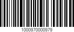 Código de barras (EAN, GTIN, SKU, ISBN): '1000970000979'