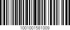 Código de barras (EAN, GTIN, SKU, ISBN): '1001001581009'