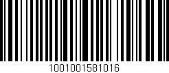 Código de barras (EAN, GTIN, SKU, ISBN): '1001001581016'