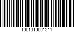 Código de barras (EAN, GTIN, SKU, ISBN): '1001310001311'
