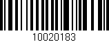 Código de barras (EAN, GTIN, SKU, ISBN): '10020183'