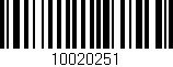 Código de barras (EAN, GTIN, SKU, ISBN): '10020251'