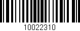 Código de barras (EAN, GTIN, SKU, ISBN): '10022310'