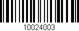Código de barras (EAN, GTIN, SKU, ISBN): '10024003'