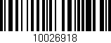 Código de barras (EAN, GTIN, SKU, ISBN): '10026918'