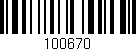 Código de barras (EAN, GTIN, SKU, ISBN): '100670'