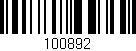 Código de barras (EAN, GTIN, SKU, ISBN): '100892'