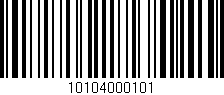 Código de barras (EAN, GTIN, SKU, ISBN): '10104000101'