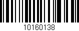 Código de barras (EAN, GTIN, SKU, ISBN): '10160138'