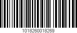 Código de barras (EAN, GTIN, SKU, ISBN): '1018260018269'