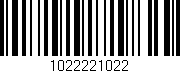 Código de barras (EAN, GTIN, SKU, ISBN): '1022221022'