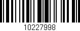 Código de barras (EAN, GTIN, SKU, ISBN): '10227998'