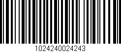 Código de barras (EAN, GTIN, SKU, ISBN): '1024240024243'
