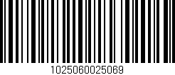 Código de barras (EAN, GTIN, SKU, ISBN): '1025060025069'