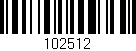 Código de barras (EAN, GTIN, SKU, ISBN): '102512'