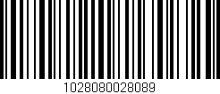 Código de barras (EAN, GTIN, SKU, ISBN): '1028080028089'