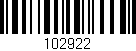 Código de barras (EAN, GTIN, SKU, ISBN): '102922'