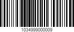 Código de barras (EAN, GTIN, SKU, ISBN): '1034999000009'