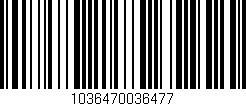 Código de barras (EAN, GTIN, SKU, ISBN): '1036470036477'