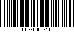 Código de barras (EAN, GTIN, SKU, ISBN): '1036480036481'