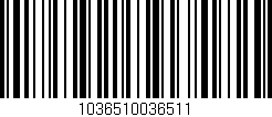 Código de barras (EAN, GTIN, SKU, ISBN): '1036510036511'
