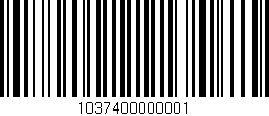 Código de barras (EAN, GTIN, SKU, ISBN): '1037400000001'