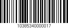 Código de barras (EAN, GTIN, SKU, ISBN): '10385340000017'