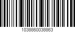 Código de barras (EAN, GTIN, SKU, ISBN): '1038860038863'