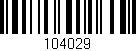 Código de barras (EAN, GTIN, SKU, ISBN): '104029'